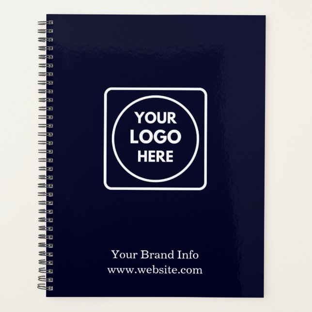 Navy Minimalist | Custom Corporate Logo Planner (Front)
