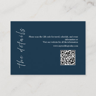 Navy Minimalist Details Card