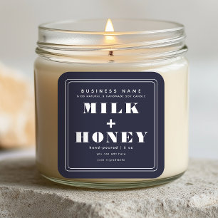 Navy Minimalist Modern Candle Product Label