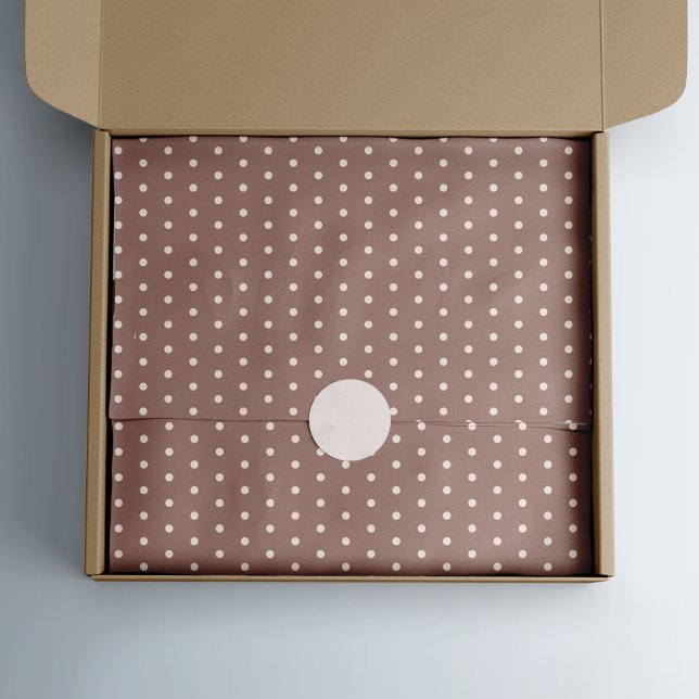 Navy & Mocha | 50 and Fabulous Birthday Party  Tissue Paper (Mocha and pink spotted tissue paper)