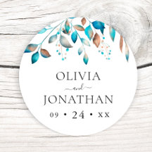 Navy Modern Greenery Rustic Wedding