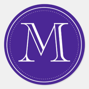 Navy Monogram Envelope Seal by Origami Prints