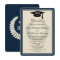 Navy Monogram Laurel Classic College Graduation