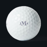 Navy Monogram Titleist Pro V1 Golf Balls<br><div class="desc">Navy Monogram Titleist Pro V1 golf ball.</div>