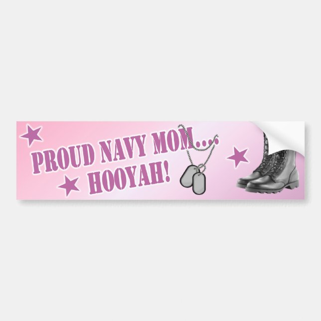 Navy Mum Bumper Sticker (Front)