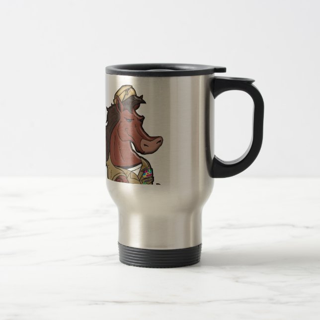 Navy Mustang Travel Mug (Right)