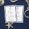 Navy Nautical Anchor Monogram Wedding RSVP Card