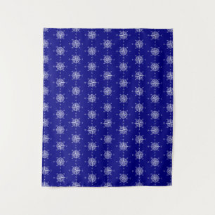 Navy Nautical Sailing Compass Tapestry