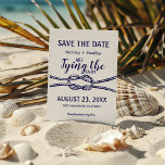 Navy Nautical Wedding Save the Date Card<br><div class="desc">Modern nautical wedding save the date card with a clean,  minimalist look,  featuring the classic navy and white colours,  an easy-to-use template for personalisation. Perfect for marines,  saliors,  yacht club,  boat,  beach sided or summer weddings.</div>