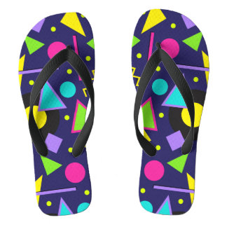 Navy Neon Abstract Jandals