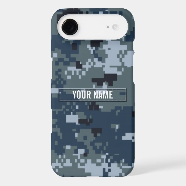 Navy NWU Camouflage Customisable Case-Mate iPhone Case (Back)