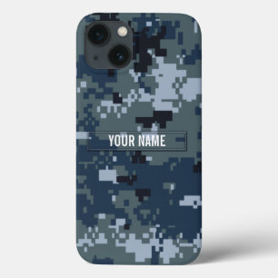 Navy NWU Camouflage Customisable iPhone 13 Case