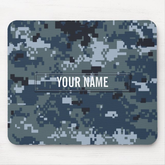 Navy NWU Camouflage Customisable Mouse Pad (Front)
