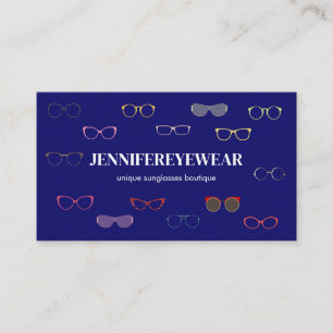 Navy Optic Eyewear Fashion Sun Glasses Business Card