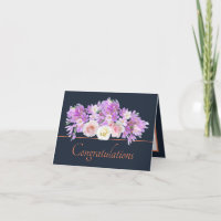 Navy Orange Bouquet Rose & Crocus Congratulations