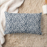 Navy Organic Dots Markmaking Pattern Lumbar Cushion<br><div class="desc">Scandinavian inspired pillow, features a simple organic dots pattern. I created the pattern by hand by painting the dots in watercolour and then digitised the design and turned it into the dot pattern style, as it was what I have been looking for in my own home. This print is designed...</div>