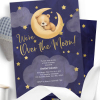 Navy Over the Moon Teddy Bear Twinkle Little Stars