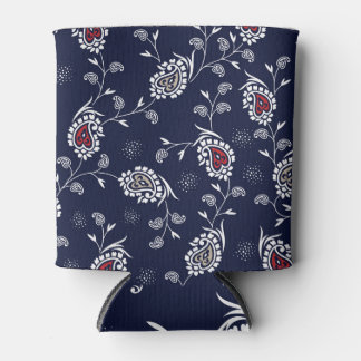 Navy Paisley: Elegant Pattern Design. Can Cooler