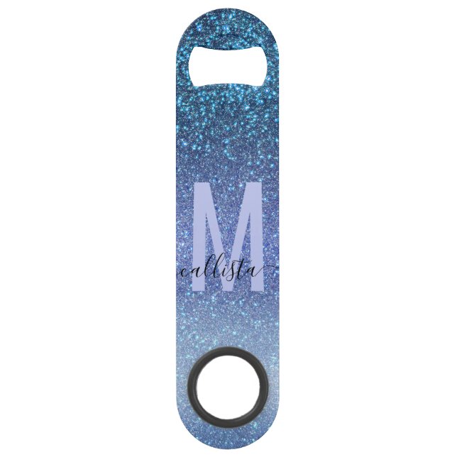 Navy Pastel Blue Triple Glitter Ombre Gradient (Front)