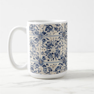 Navy Persian Rug Pattern Coffee Mug