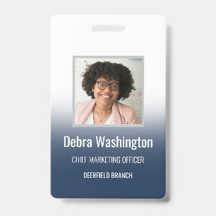Navy Personalised Employee Company ID Badge