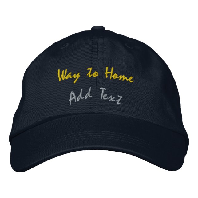 Navy Personalised Homebound-Hat Crafted Inspired  Embroidered Hat (Front)