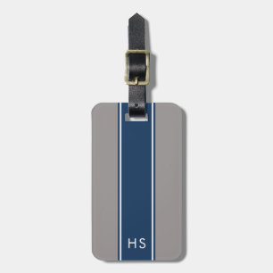 Navy Personalised Luggage Tag