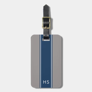 Navy Personalised Luggage Tag