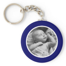 Navy Photo Keychain