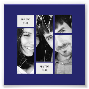 NAVY Photo Text Template - Transfer To ANY Gift Print