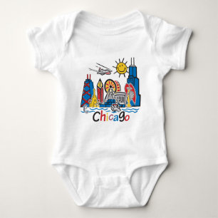 Navy Pier Chicago Baby Bodysuit