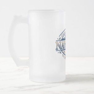 Navy Pier Chicago Frosted Glass Beer Mug