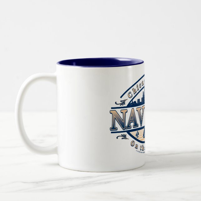 Navy Pier Chicago Two-Tone Coffee Mug (Left)