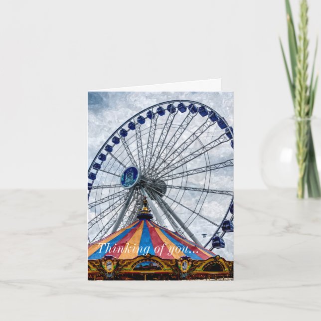Navy Pier Ferris Wheel Thinking Of You Card (Front)