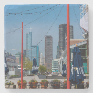 Navy Pier Lines Stone Coaster