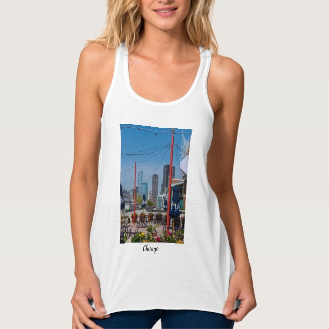 Navy Pier Lines Tank Top (Front)