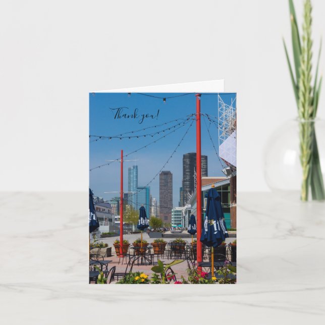 Navy Pier Lines Thank You Card (Front)