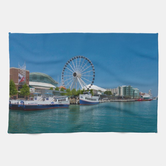 Navy Pier Tea Towel (Horizontal)