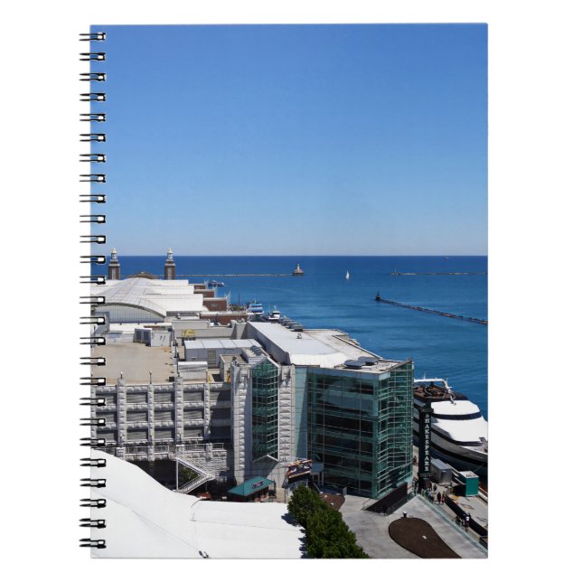 Navy Pier View.JPG Spiral Notebook (Front)