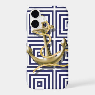 navy preppy pattern nautical anchor