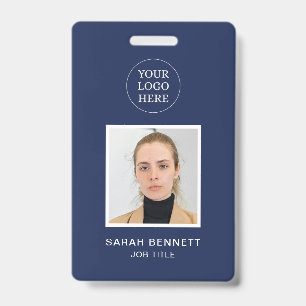 Navy Professional Employee Office Photo ID Company Badge