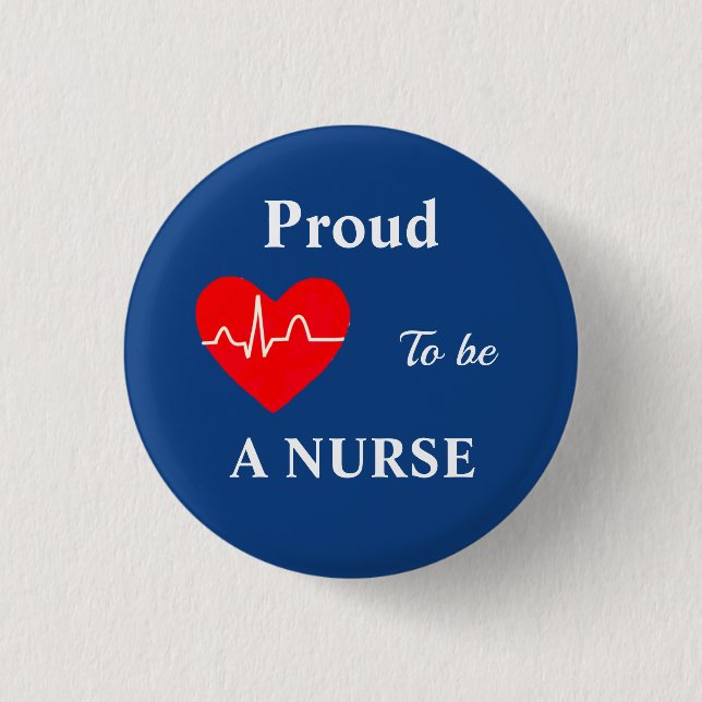 Navy Proud To Be A Nurse Button (Front)
