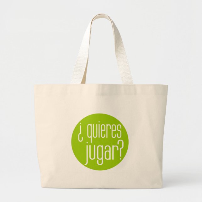navy ¿quieres jugar? bag (Front)