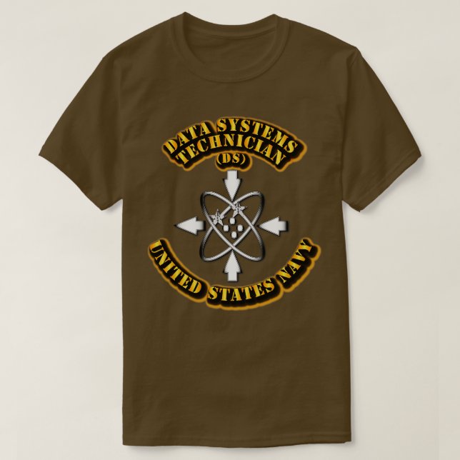 Navy Rate Data Systems Technician T-Shirt (Design Front)