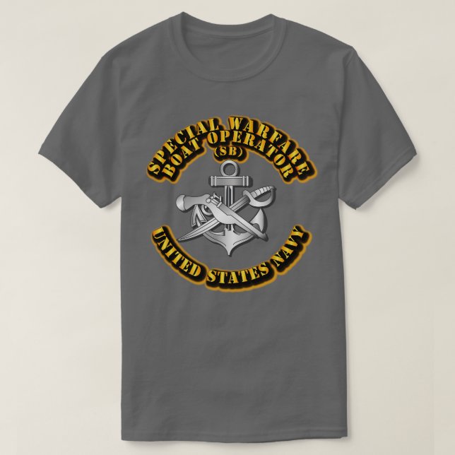 Navy Rate Special Warfare Boat Operator T-Shirt (Design Front)