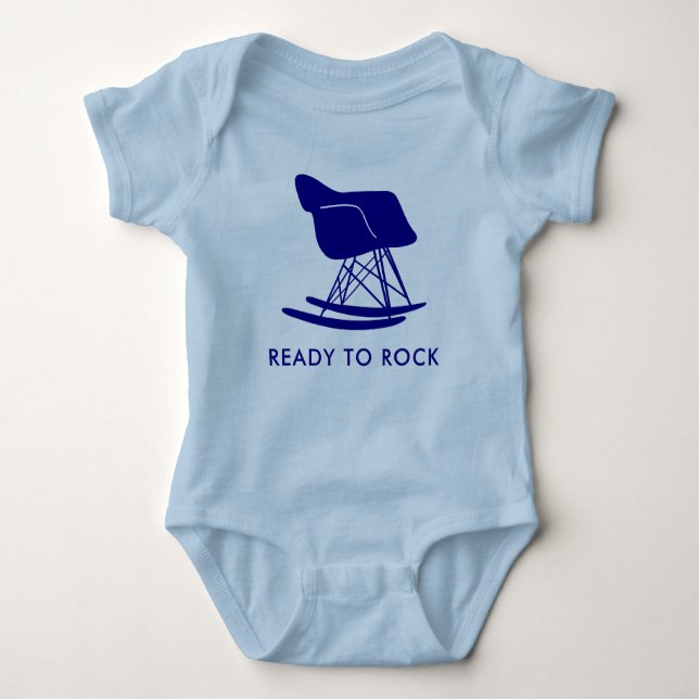 Navy Ready to Rock Mid Century Modern Chair Tee (Front)