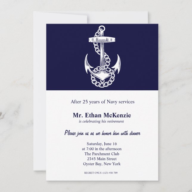 Navy Retirement Invitation (Front)