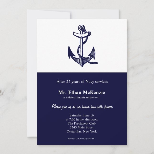 Navy Retirement Invitation (Front)