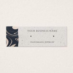 Navy Rose Gold Swirls Stud Earring Display Cards
