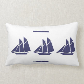 navy sail boat white  PILLOW coastal living